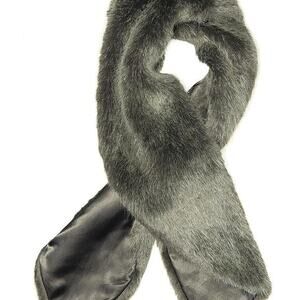 Hobbs London Gray Faux Fur Loop Scarf OS Mobwife Glam